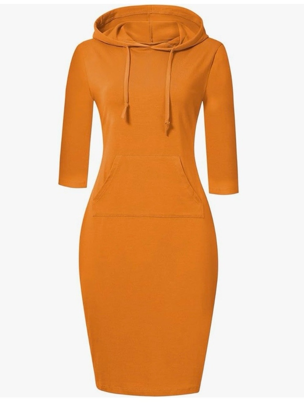 Women’s Orange Hoodie Pencil Dress